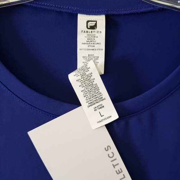 Fabletics shirt beautiful blue/black color block - Picture 5 of 6